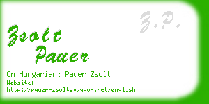 zsolt pauer business card